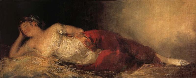 Young Woman asleep, Francisco Goya